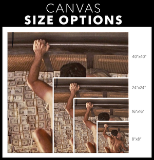 Pussy Money Greed Canvas Wall Art