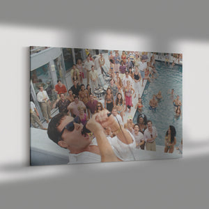 Wolf Pool Party Canvas - 2024