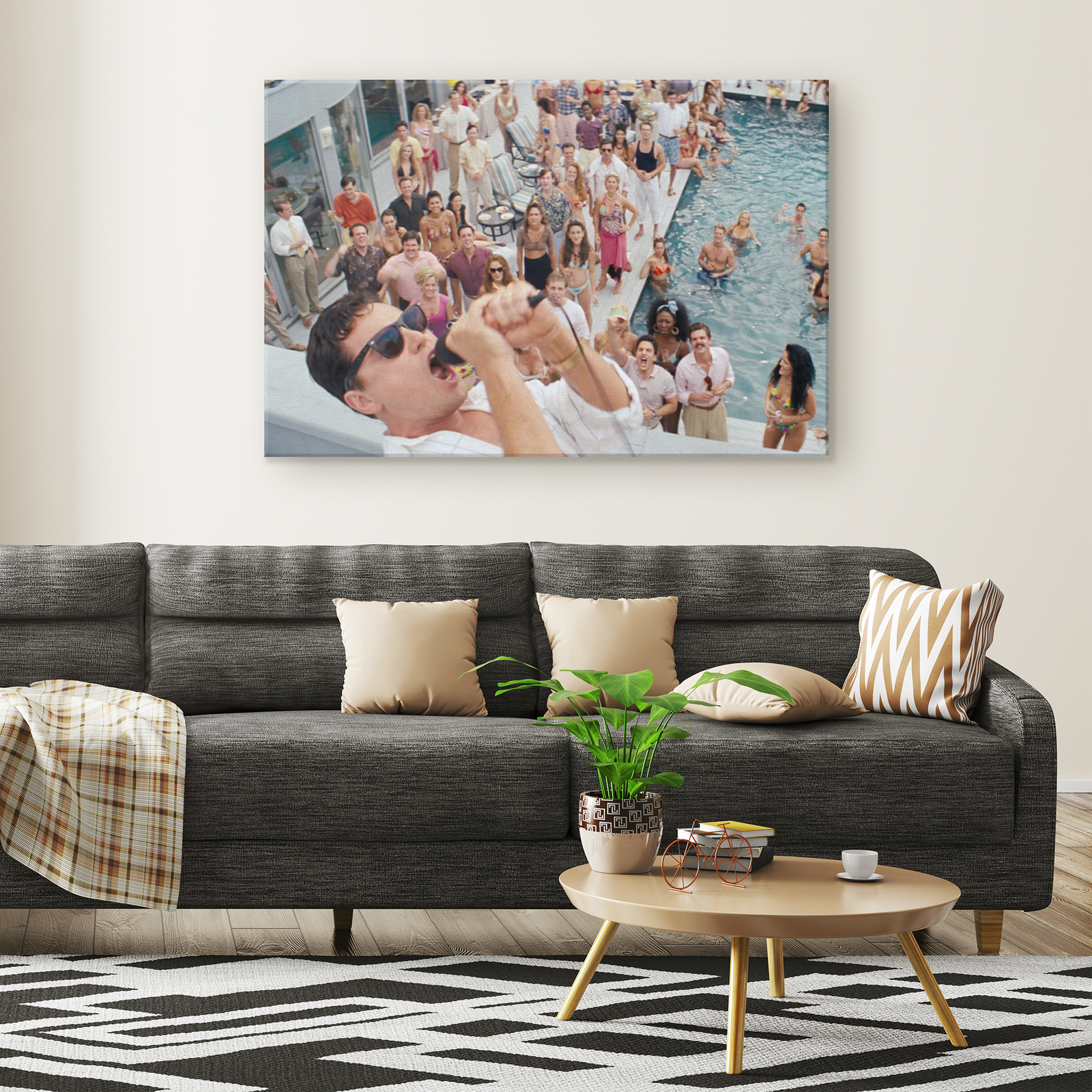 Pool Party Canvas Wall Art
