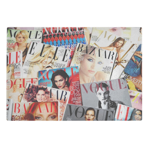 Fashion Magazine Collage Cutting Board