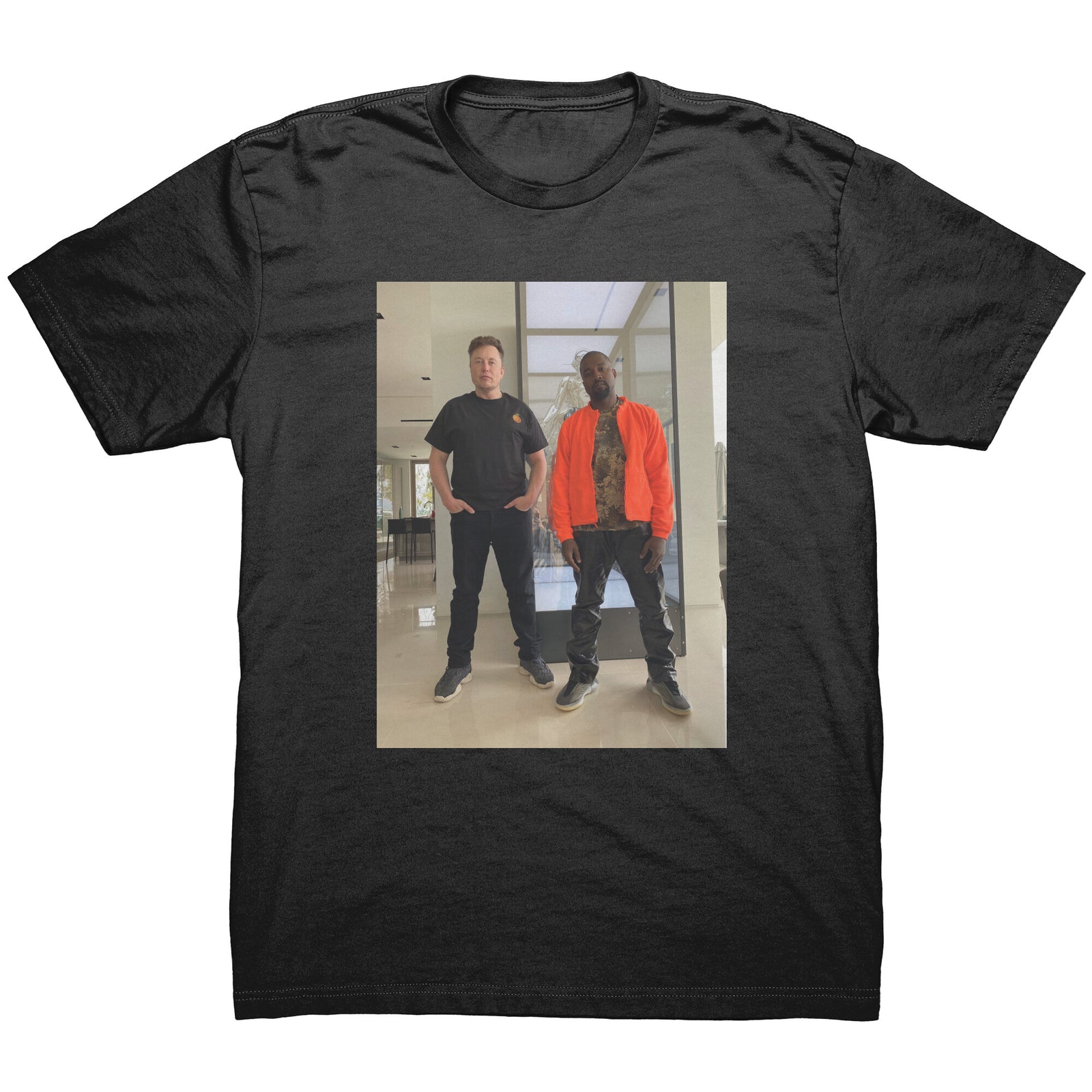 Kanye West x Elon Musk - Wearing Orange Tee