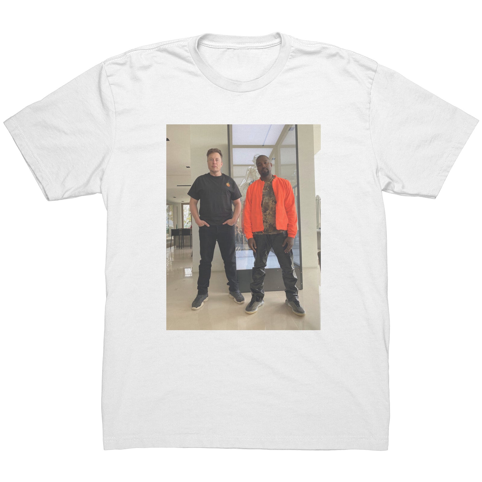 Kanye West x Elon Musk - Wearing Orange Tee