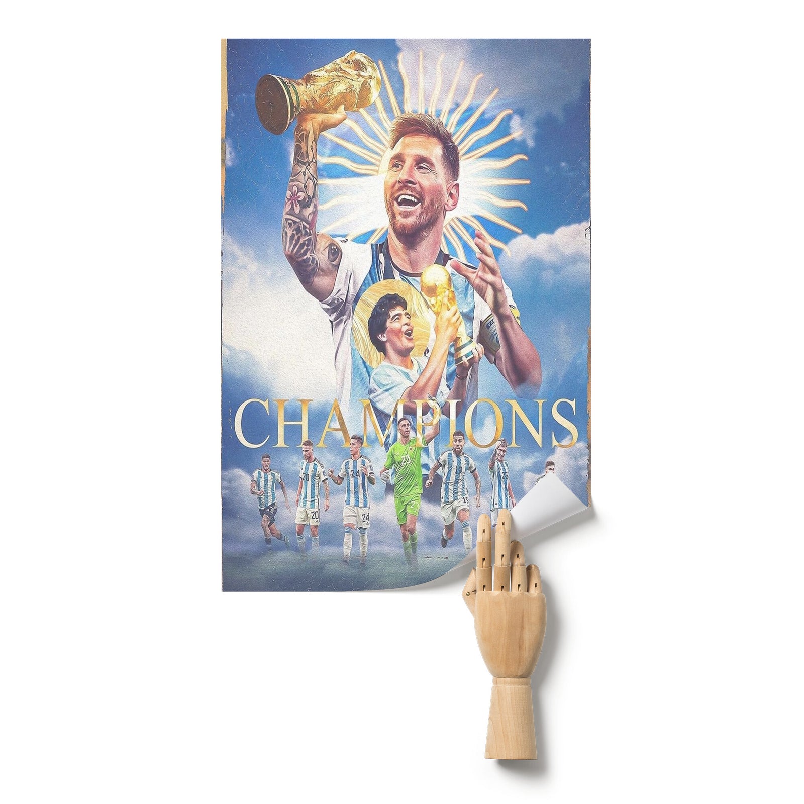Lionel Messi - Argentina 2022 World Cup Champions Poster