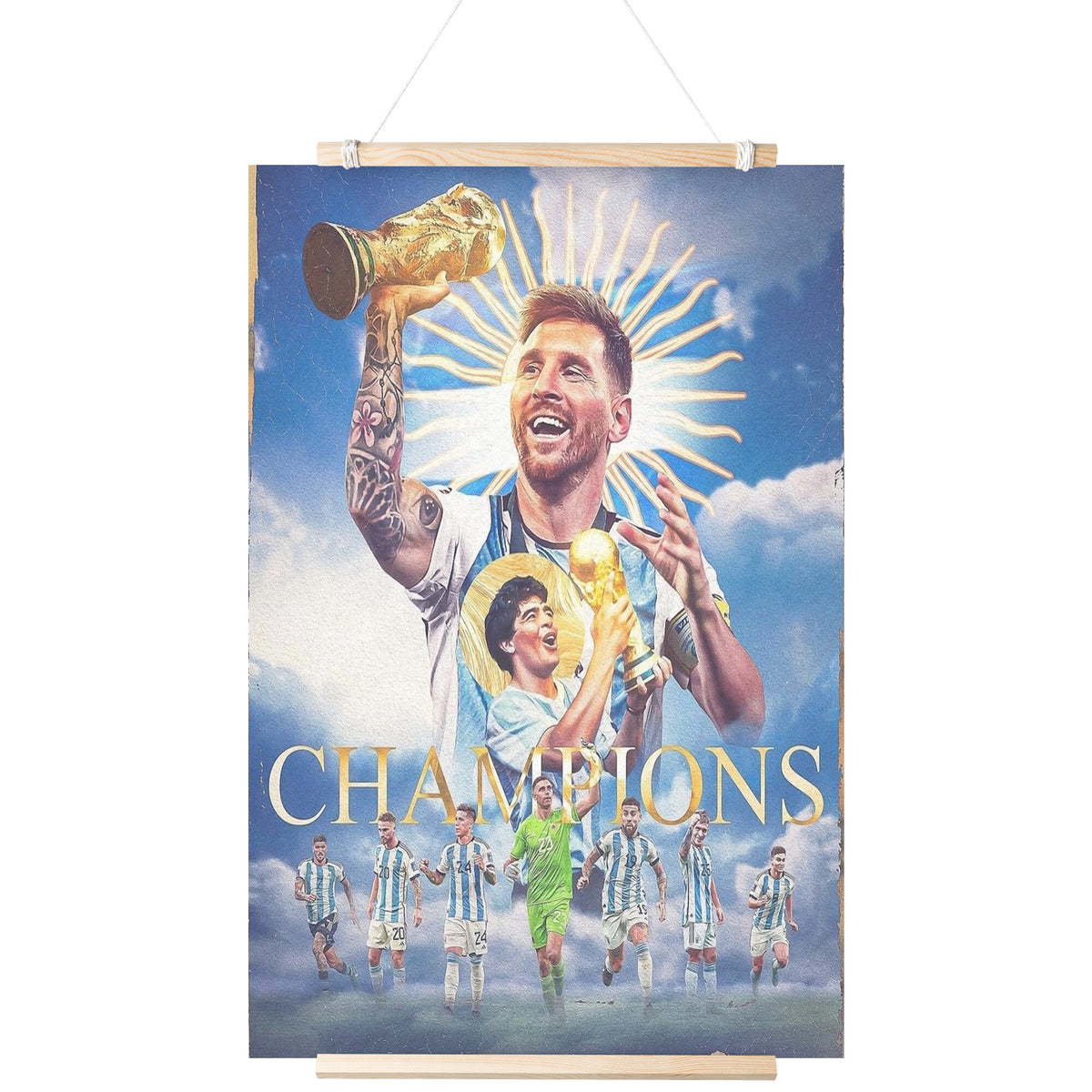 Lionel Messi - Argentina 2022 World Cup Champions Poster