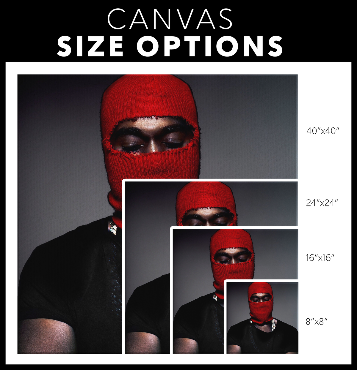 Red Ski Mask Canvas Wall Art