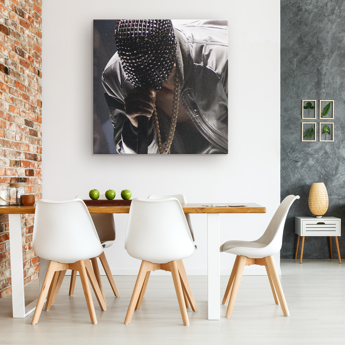 Yeezus Mask Canvas Wall Art
