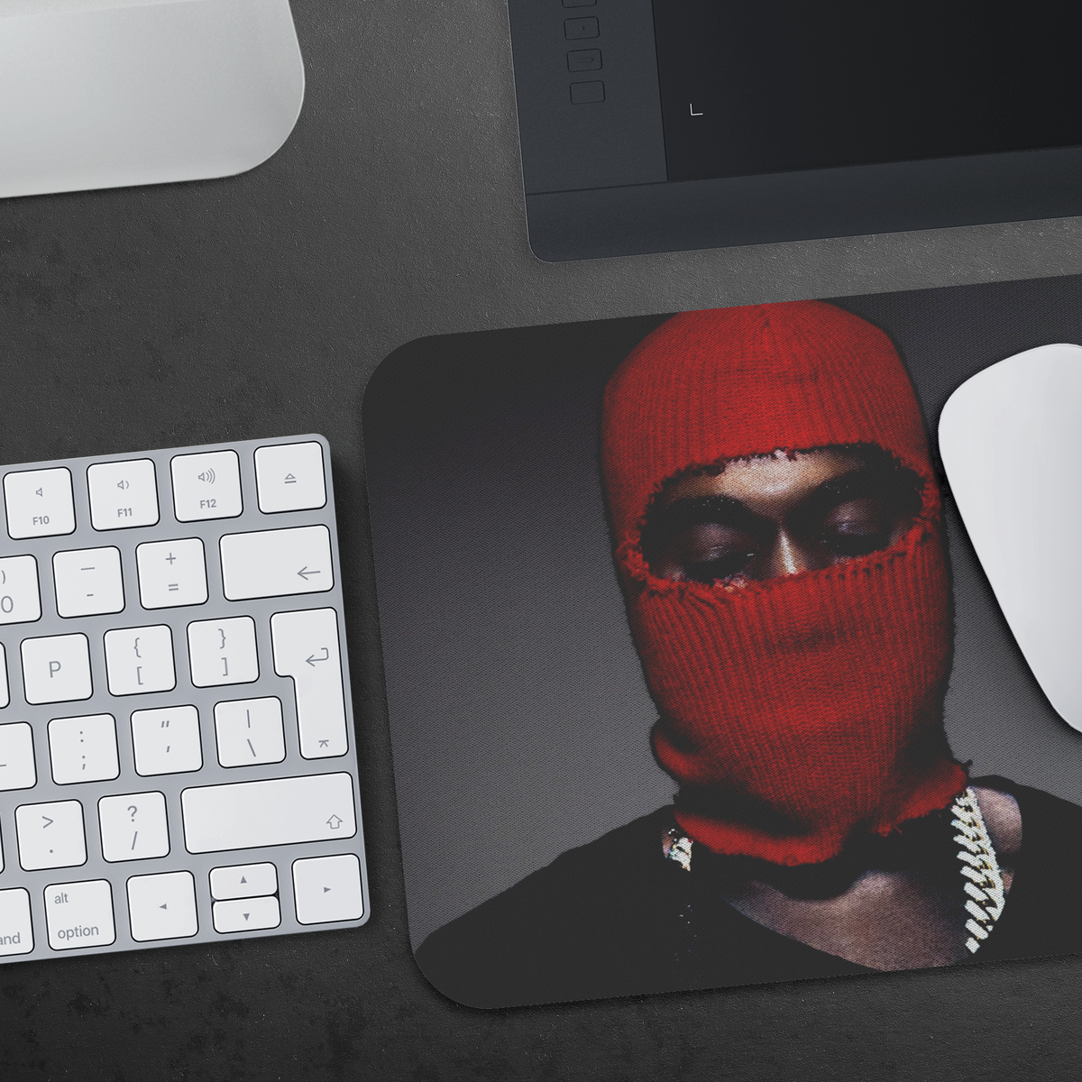 Red Ski Mask Mousepad