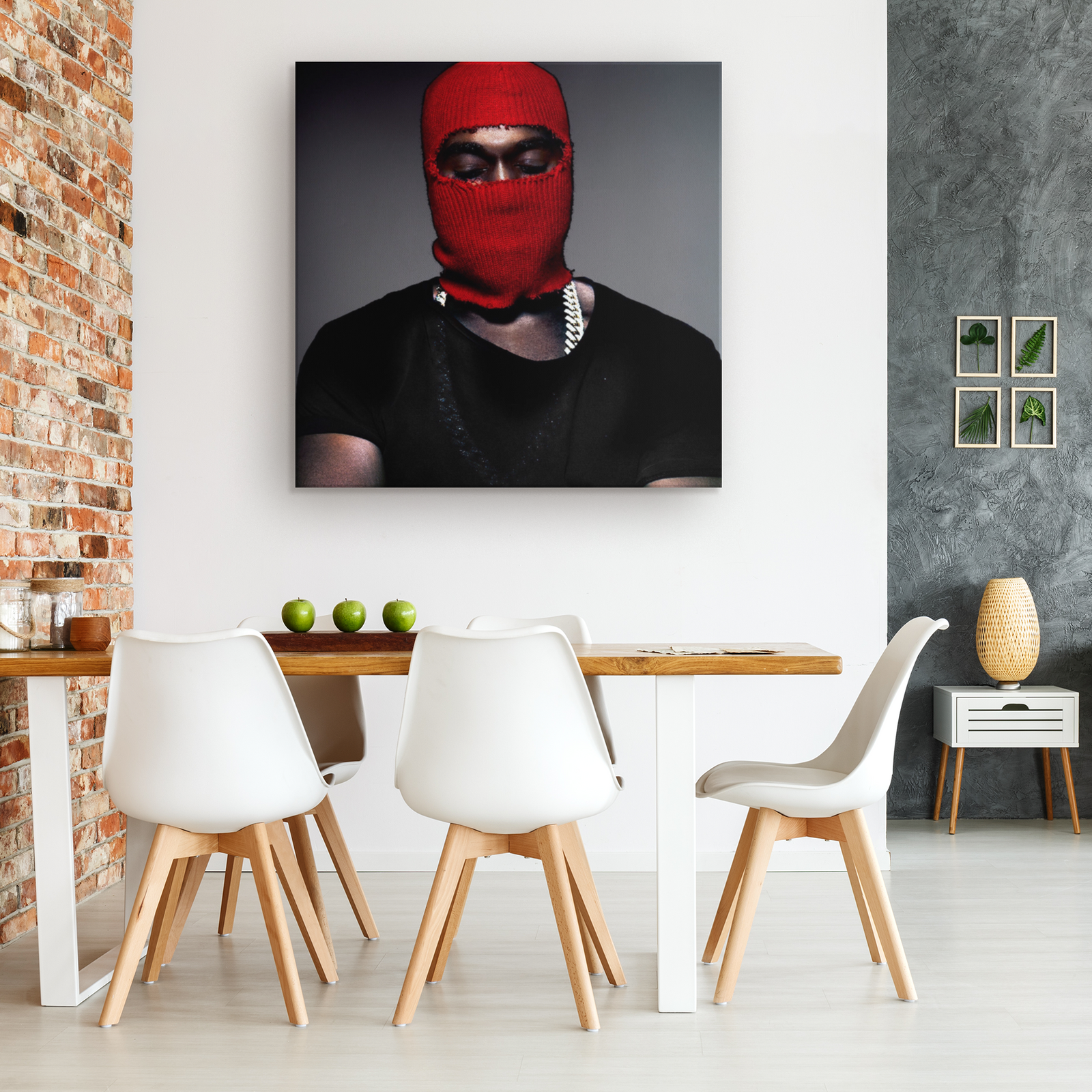 Red Ski Mask Canvas Wall Art